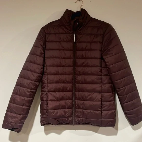 Goodfellow & Co Lightweight Puffer Jacket S Maroon - Picture 4 of 4